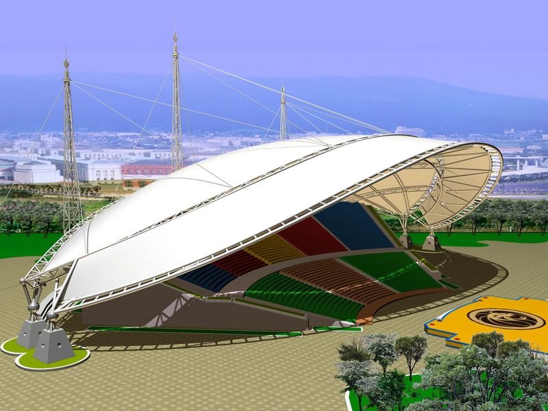 呼伦贝尔体育场膜结构